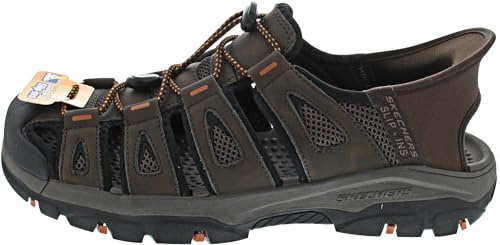 Skechers Tresmen-Norvick 205187 - Sandali da pescatore da uomo, Cioccolato, 42 EU