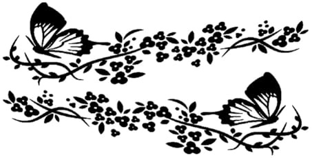 2 pcs Schmetterlings Blumen Autoaufkleber, Wasserdicht Schmetterling Aufkleber Auto Tattoo Auto Motorhaube Aufkleber Dekoration Augenbraue Lampe Auto Dekorativer Aufkleber Für SUV LKW Wandbild