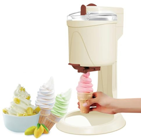 NMVB Ice Cream Maker 1L Ice Cone Mixer 220V Electric Frozen Yoghurt Machine Detachable Mixing Paddle - Easy to Operate - Make Delicious Ice Cream in 10 Minutes
