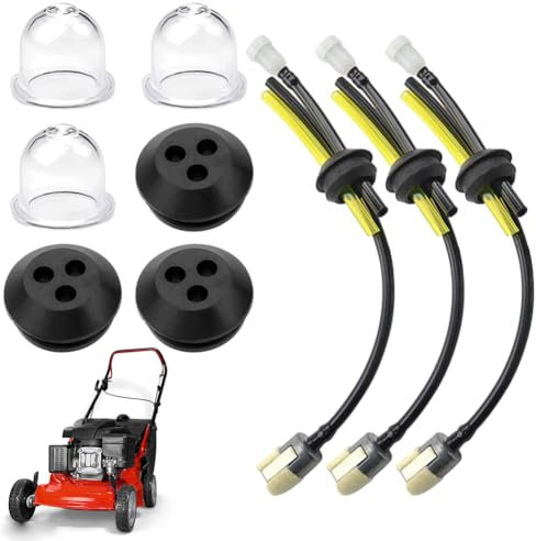KARELLS 9 Stück Universal Benzinfilter Kit, Benzinschlauch Dichtung, Benzinschlauch Dichtung mit Primer Bulb, Benzinfilter Kit, Benzinfilter Ersatzteile, für Trimmer, Mower