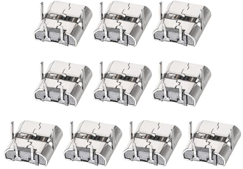 DMiotech 10 Pezzi Connettore Presa Femmina Micro USB 2 Pin Adattatore per Prese Jack 90 Gradi 1A 30V Set Connettori Jack per Riparazione Sostituzione Adattatore USB Saldatura Telefono