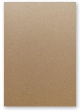 50 Stück - DIN A5 Einzelkarten, Recycling - Naturfarbe braun, 350 g/m², 148 x 210 mm