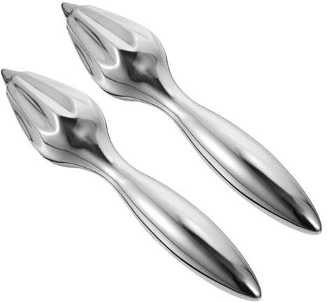 Garneck 2pezzi Spremiagrumi Manuale in Acciaio Inox per Kiwi e Limoni Compatto e Portatile per Uso Domestico e Cucina