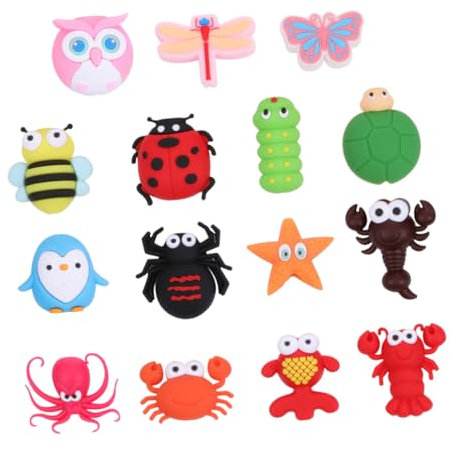 KONTONTY 15pcs Usb Cable Saver Data Wire Protector Set for Chargers Animal Bite-shaped Data Cable Protection Sleeve for Charging Cords Accessories for Home and Office Use
