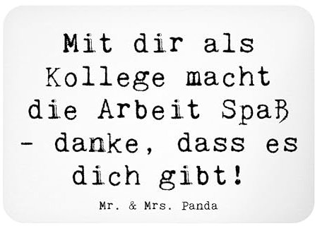 Mr. & Mrs. Panda Magnet Spruch Kollege Freude - Geschenk, Danke Sagen, Aufmerksamkeit, haftmagnet, Arbeitswelt, Dekomagnet, Fridge, Bedanken, gemeinsame Arbeit, Arbeitsalltag, whiteboardmagnet