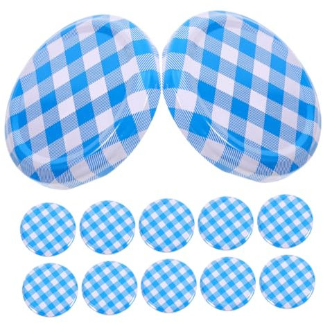 CATIEBYE 50pcs Glass Bottle Cap Regular Mouth Jam Jar Lid Covers Canning Caps for Leakproof Storage Home Kitchen