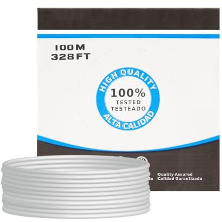 Blendend Cable de red Cat.5e FTP rígido AWG24, 100 m, ideal para conexiones de red rápida y transmisión de datos eficiente.