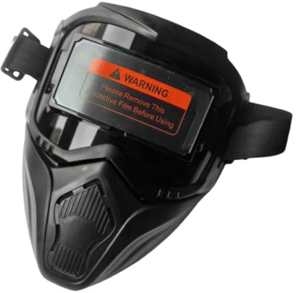Harilla Welder Mask Hood Auto Darkening Detachable 7.2x8.8inch Full Face Shield Face Guard Protector for TIG Mig ARC Versatile Black