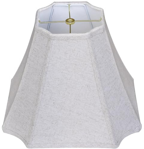TOOTOO STAR Bell Lamp Shades, 6.5x13x10.5(Spider) Rectangle Modern Lampshade for Table and Floor Lamps, Fabric Linen Hand Crafted, Assembly Required