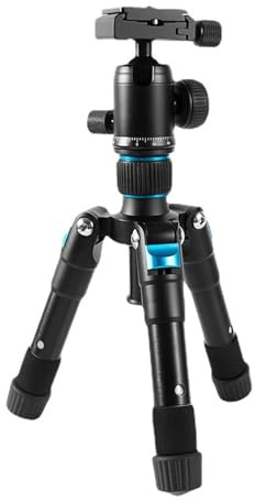 Trépied portable en aluminium de 50,8 cm de hauteur avec rotule à 360 degrés pour appareils photo reflex numériques et caméscopes vidéo