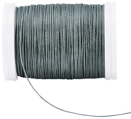 PH PandaHall 120m Filo di Poliestere Cerato 0.5mm Cordino Cerato Grigio | Cordoncino Cerato, Filo Intrecciato per Creazione di Gioielli Bracciali Collane Cucito Lavori Artigianali Fai Da Te