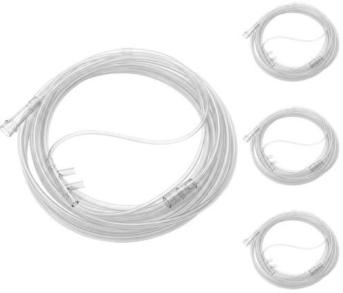 Gafas de oxígeno para nariz, 3 m, tubo nasal para adultos, 4 unidades