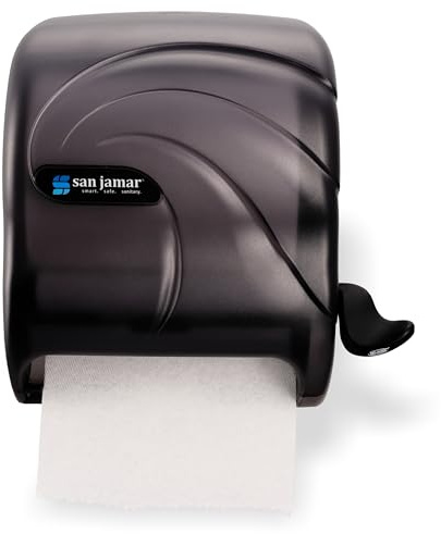 San Jamar T990TBK Element Lever Roll Towel Dispenser, Oceans, Black, 12 1/2 x 8 1/2 x 12 3/4