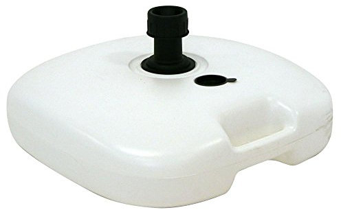 greemotion Schirmständer, Sonnenschirmständer, Schirmhalter, 44 x 44 x 12 cm, ca.19 kg (mit Wasserfüllung) aus Kunststoff, in weiß