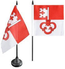 Digni® Drapeau de Table Suisse Canton Obwalden, Mini Drapeau - 12 x 12 cm