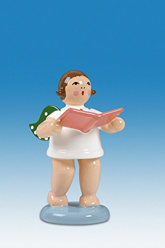 Rudolphs Schatzkiste Holzfigur Engel mit Buch und Krone Höhe 6cm NEU Holzengel Instrument Seiffen Erzgebirge Figur Dekoration Holzfiguren Weihnachten Fensterschmuck Spielzeug Deko Weihnachtsfigur