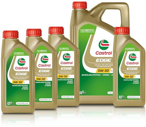 4x 1 L + 5 L = 9 Liter Castrol Edge Fluid Titanium 5W-30 LL Motoröl