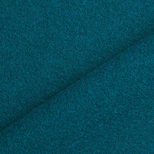Benedict - Edler Wollstoff aus reiner Schurwolle - Schwer & Blickdicht - Für Bekleidung und Dekorationen - Petrol - Meterware