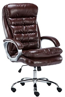 CLP Bürostuhl ergonomisch, XXL Vancouver, bis 150 kg belastbar, höhen-verstellbar, drehbar, kippbar fixierbar, Kunstleder | Farbe Bordeauxrot
