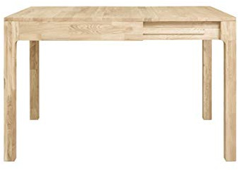 Nordic Story Esstisch Marsi (ausziehbar) • Tisch für Küche, Esszimmer & Wohnzimmer • Massivholz (Eiche) • Eiche Gebleicht • Holztisch (85-125 x 80 x 75 cm) • 4-6 Personen