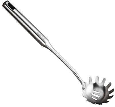 Spaghetti Spoon,304 Stainless Steel Pasta Spoon,Silver/13.8Inch