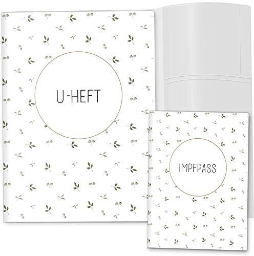 OLGS U-Heft und Impfpasshülle 3-teiliges Set | Little Friend | Untersuchungsheft Hülle 3-teilig & Impfpass Hülle | Geschenke Baby | Babygeschenke zur Geburt (U-Heft Set 3-teilig, Zoe Blanko)