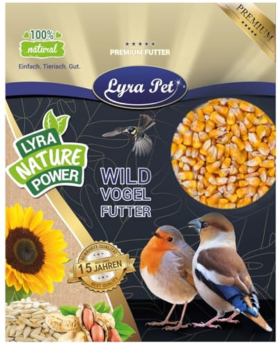 Lyra Pet® 25 kg Körnermais Futtermais Qualitätsfutter Ergänzungsfutter | Reich an Kohlenhydraten, Proteinen, Mineralien & Vitaminen - Für Wildvögel & Kleinnager - Ganzjähriges Vogelfutter