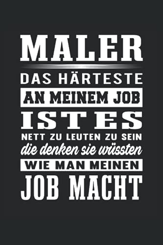 Maler und Lackierer Notizbuch (liniert) Lackierer Lustiges Malermeister