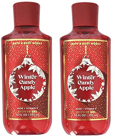 Bath and Body Works Winter Candy Apple Shower Gel Gift Sets 10 Oz 2 Pack (Winter Candy Apple)