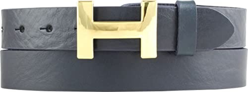 BELTINGER Damen-Gürtel HANNA aus Vollrindleder 3 cm | Schmaler Ledergürtel für Damen 30mm | Gold glänzend