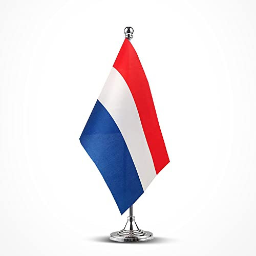 Niederlande Flagge, niederländische Flagge, kleine Mini-niederländische Schreibtischflagge, verwendet für Tisch, Büro, Klassenzimmer, Zuhause, patriotische Veranstaltungen, Dekorationen