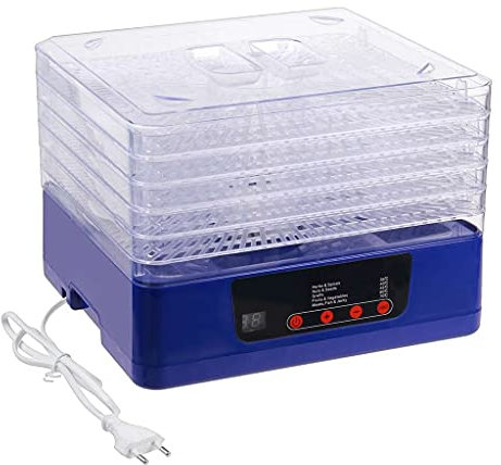 5 Trays Food Dryer Mini Fruits Dehydrator with Digital Timer Temperature Control for Fruit Vegetable Meat Beef Jerky