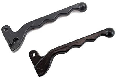 BISOMO Handhebel für Kupplung links + Bremshebel schwarz, Alu, geriffelt neue Form Simson S50, S51, S53, SR, Enduro