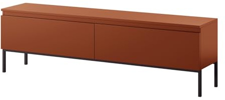 Selsey Bemmi Mobile TV 150 Cm Rosso Mattone Gambe In Metallo