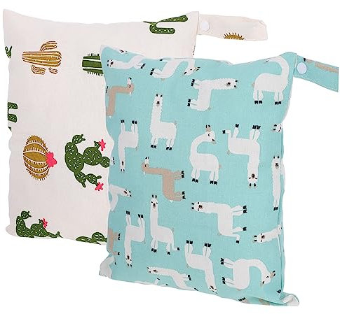 GOOHOCHY 2st Baby Wickeltasche Outdoor-windeltaschen Stoffwindeln Nass - Neugeborene Feuchte Nasssack Windelsack Wasserdicht Geldbörse Flaches Tuch Kleinkind