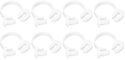 sourcing map Doppelt greifende Nylon-Schlauchschellen, 8 Stück 24,3-26,1 mm verstellbare doppelt greifende Kunststoff-Schlauchschelle für Kraftstoffleitungen und Sanitärinstallationen
