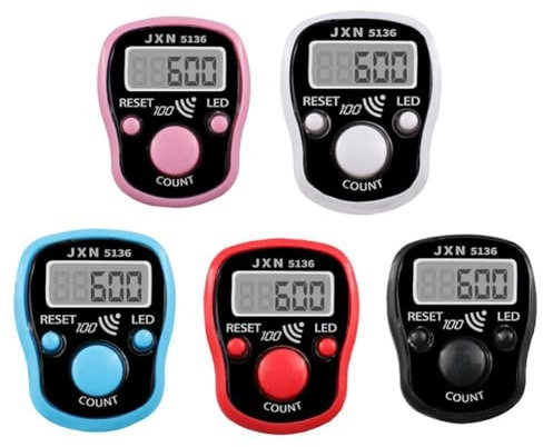 1 x Mini-Fingerzähler, LED, elektrisch, Digitalanzeige, Maschenmarkierer, hohe Präzision, für Herren und Damen, Zubehör, Sensor, Sport, Laufen