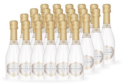 SCAVI & RAY Ice Prestige Spumante Piccolo 10,5% Vol. - halbtrocken, 24x0,2l | Fruchtig frischer Schaumwein aus Italien, halbtrocken, ideal für unterwegs oder den kleinen Genussmoment, feine Perlage