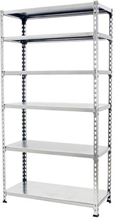 PROREGAL Schwerlastregal Giant Metal Shark | HxBxT 250x120x40cm | Fachlast 200kg | Verzinkt | Regal Standregal Aufbewahrungsregal