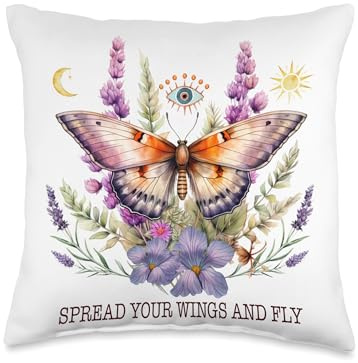Spread Your Wings And Fly - Motivational Quote Throw Pillow
