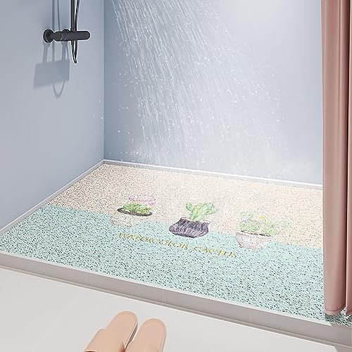 MYIESAXL Duschmatte, Luffa-Badematte für Innendusche und Badewanne, rutschfeste PVC-Badematten für Badezimmer, nasse Duschbereiche, schnell trocknend, waschbar (120 x 180 cm)