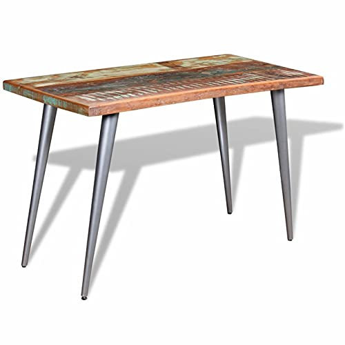 LAPOOH Esstisch, Küchentisch, Esszimmertische, Esszimmermöbel, Esszimmer, Couchtisch, Esstischgruppe, Tisch, Altholz Massiv 120x60x76 cm