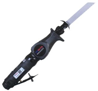 Scie Sabre Pneumatique Droite 372W + 1 Lame 150 mm & 3 Lames 95 mm - Carrosserie & Maintenance - Compatible Avec Lames à Emmanchement Standard - Mandrin à Emmanchement Rapide