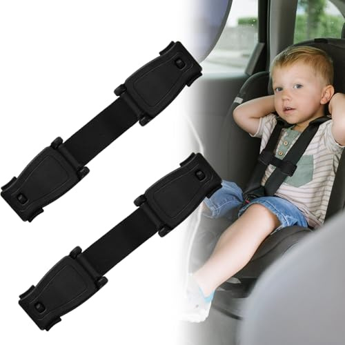 Pack de 2 cierres para cinturón de seguridad para niños, clip de seguridad para asiento de coche, protector de hebilla para asiento de coche, clip para correa de pecho para asiento de coche
