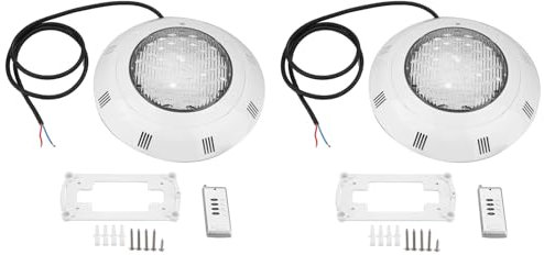 TOPINCN 2 Stück RGB-Teichbeleuchtung, LED-Schwimmbadleuchte, 30 W, 300, Mehrfarbig, Helles Unterwasserlicht mit Fernbedienung für Fische, Aquarien, Garten, Hof, Pool