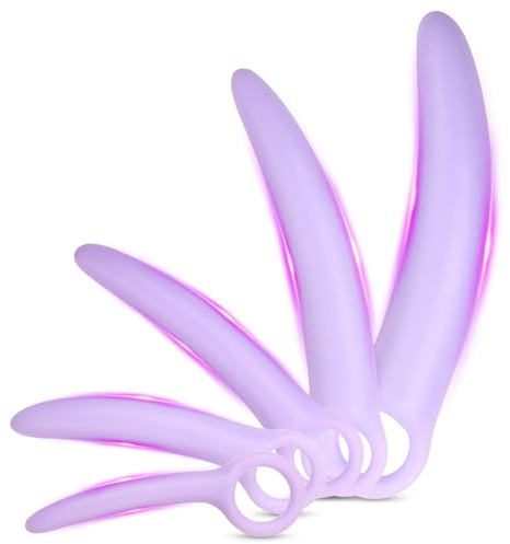 AMZII 2.0 Dilatateur Vaginisme Sex Toy Homme Femme,Ensemble de 5 Dilatateurs Vaginal en Silicone Dilator Vaginette,Plug Vaginal Dilatateur Vaginal Gode Plug Anal Plug Femme Débutante Ecarteur