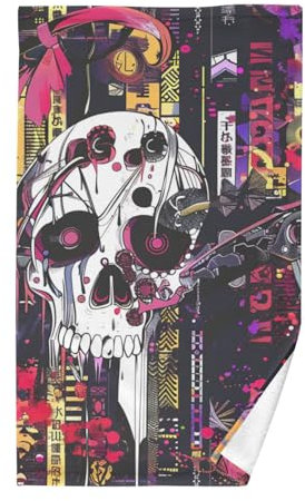 EtherSpher Scythe of Death Cotton Soft Hand Towels Small Bathroom Hand Towels Gym Hand Towels Bathtowels Spa Towel 16 x 28 inch