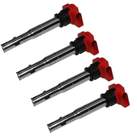 Zündspule für Autozündkerzen, Pexorin 4-teiliges Auto-Zündspulen-Zündspulenpaket, for VW, for Jetta, for Golf, for Passat, for Tiguan, for CC, for Tiguan, for, A4 5 6 7 8 TT Q5 7 R8 S4 5 6 8 06E90511