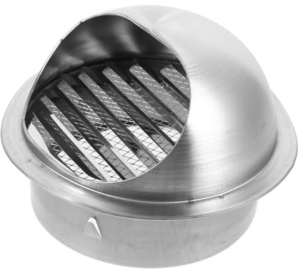 Gadpiparty Flat Ducting Ventilation Air Vent Wall Air Outlet Hood Screen Mesh Round Hood