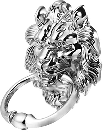 iplusmile Vintage Lion Head Door Knocker and Cabinet Pull Ring Zinc Alloy, Antique Style Front Door Knob and Drawer Handle